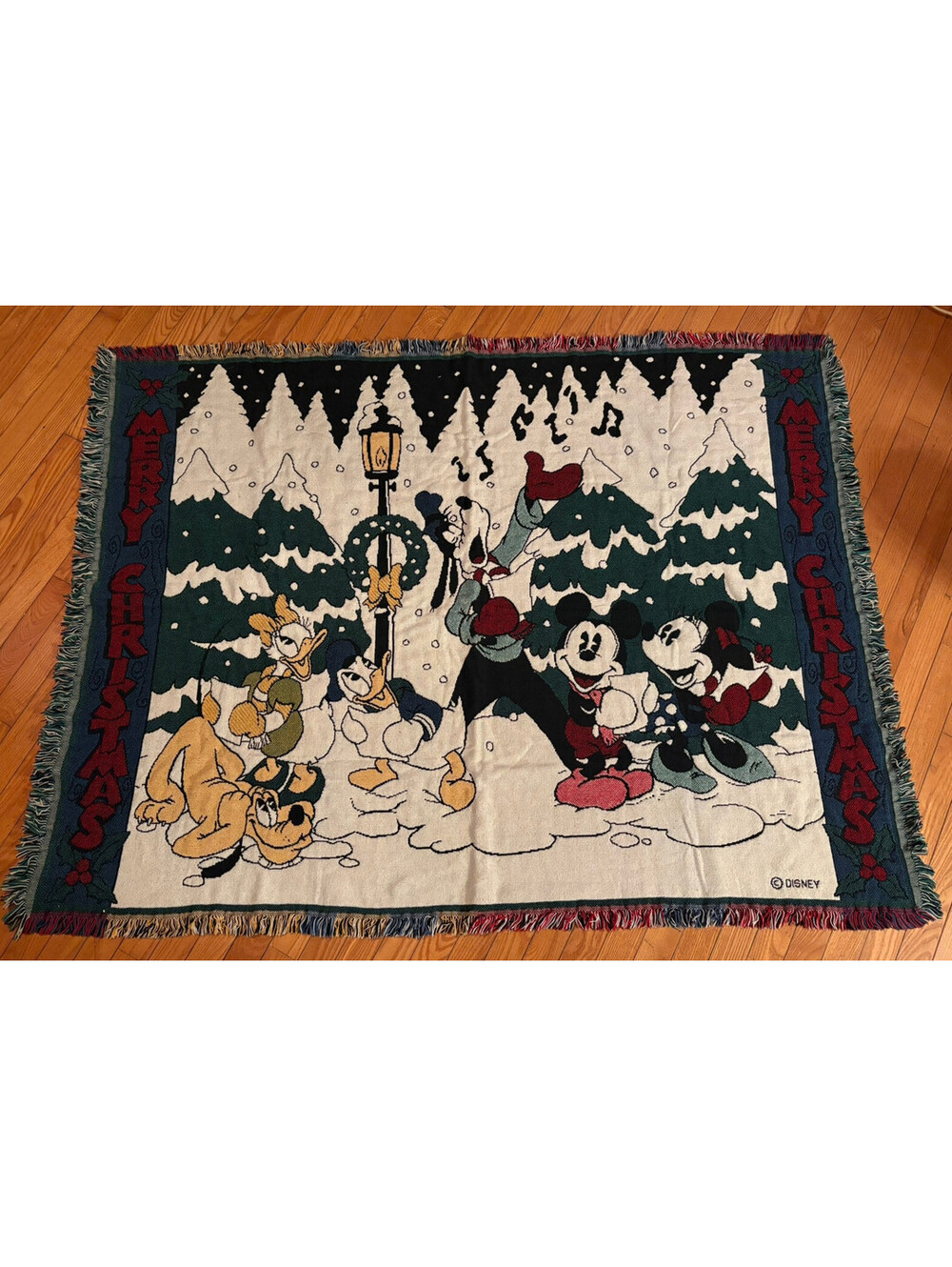 Disney & Co. Disney Characters Merry Christmas Tapestry Throw Blanket